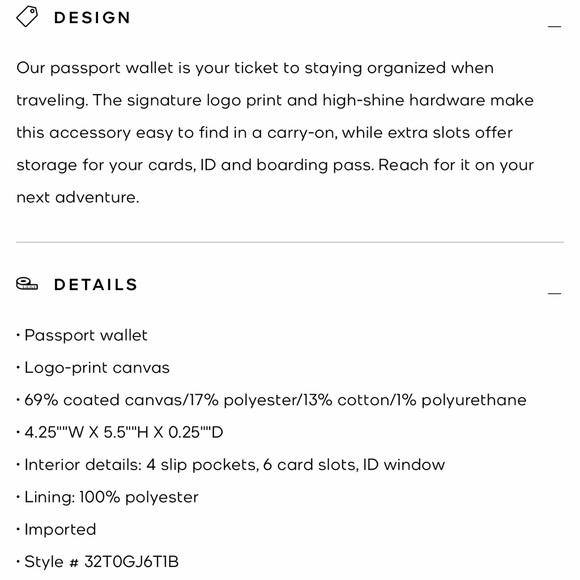 Michael Kors Logo Passport Wallet - Picture 3 of 5